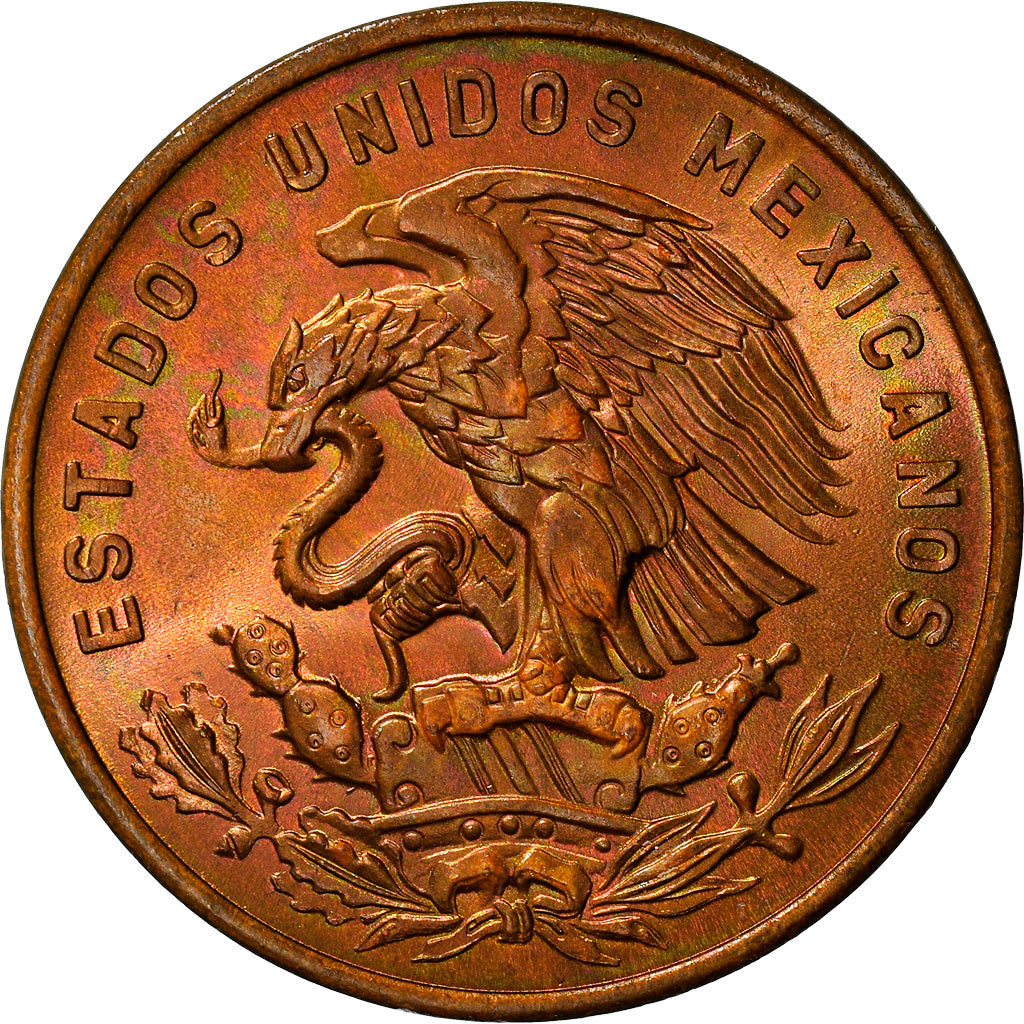 Coin, Mexico, 20 Centavos, 1970, Mexico City, AU(55-58), Bronze, KM:440