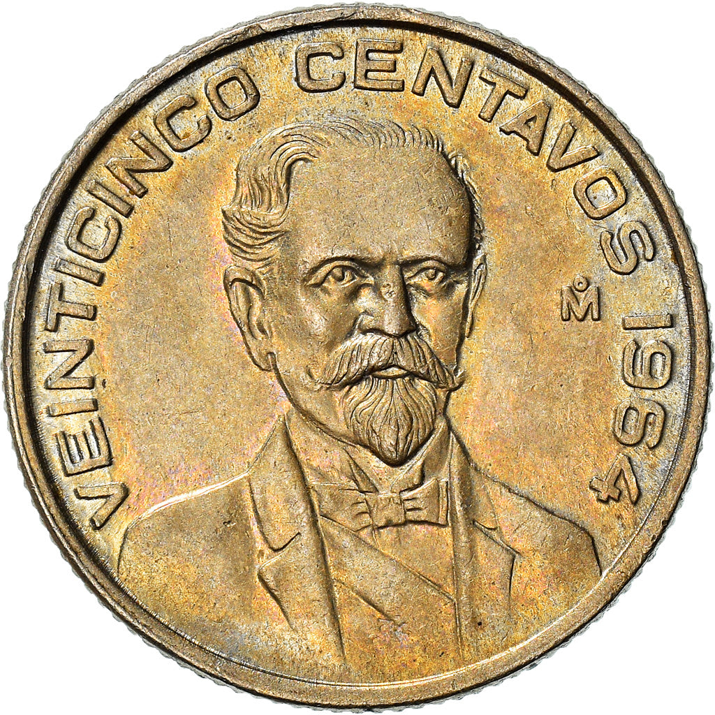 Münze, Mexiko, 25 Centavos, 1964, Mexico City, VZ, Copper-nickel, KM:444