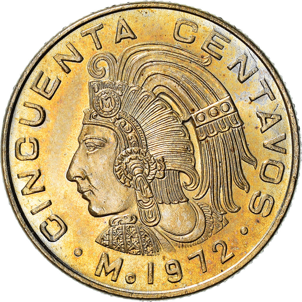 Coin, Mexico, 50 Centavos, 1972, Mexico City, AU(55-58), Copper-nickel, KM:452