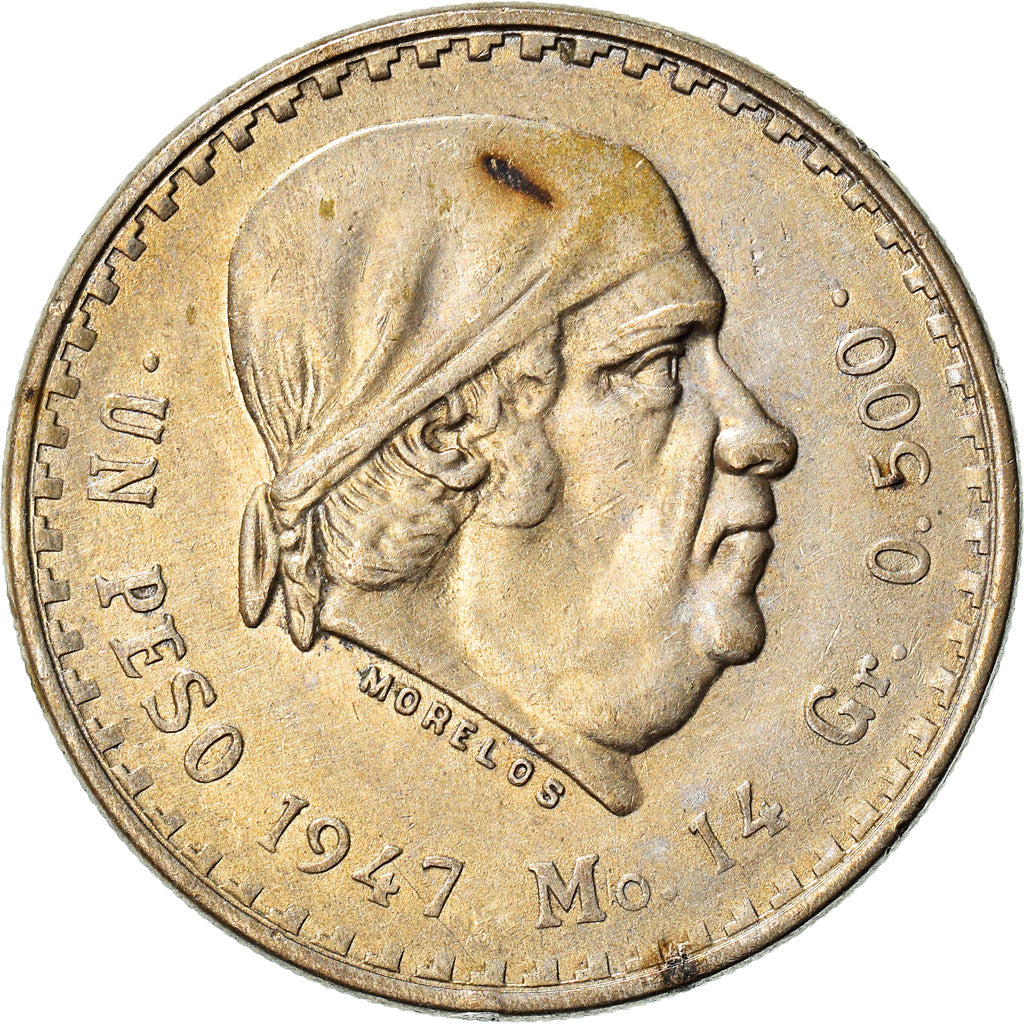 Monnaie, Mexique, Peso, 1947, Mexico City, TTB+, Argent, KM:456