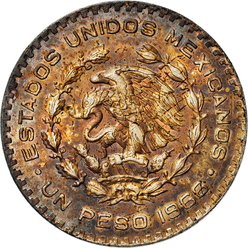 Coin, Mexico, Peso, 1966, Mexico City, AU(55-58), Silver, KM:459
