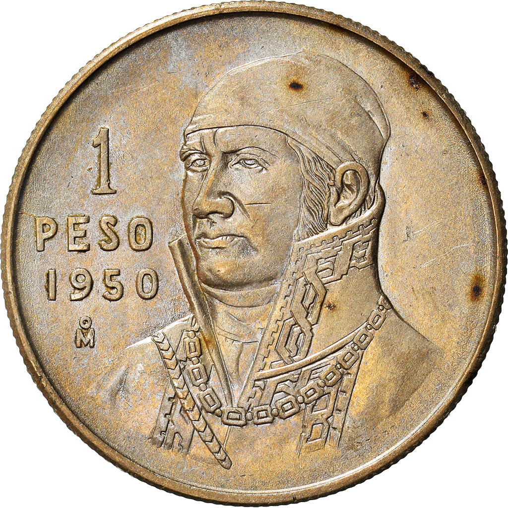 Moneda, México, Peso, 1950, Mexico City, EBC, Plata, KM:457