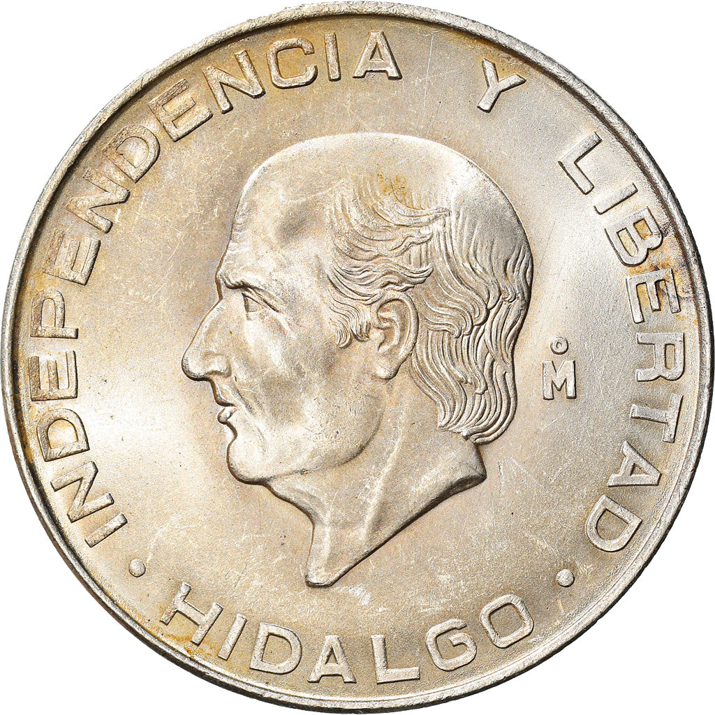 Coin, Mexico, 5 Pesos, 1957, Mexico City, AU(55-58), Silver, KM:469