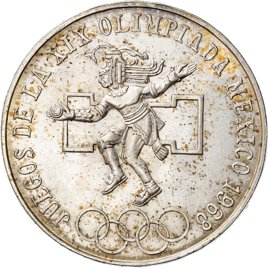 Coin, Mexico, 25 Pesos, 1968, Mexico, AU(55-58), Silver, KM:479.1