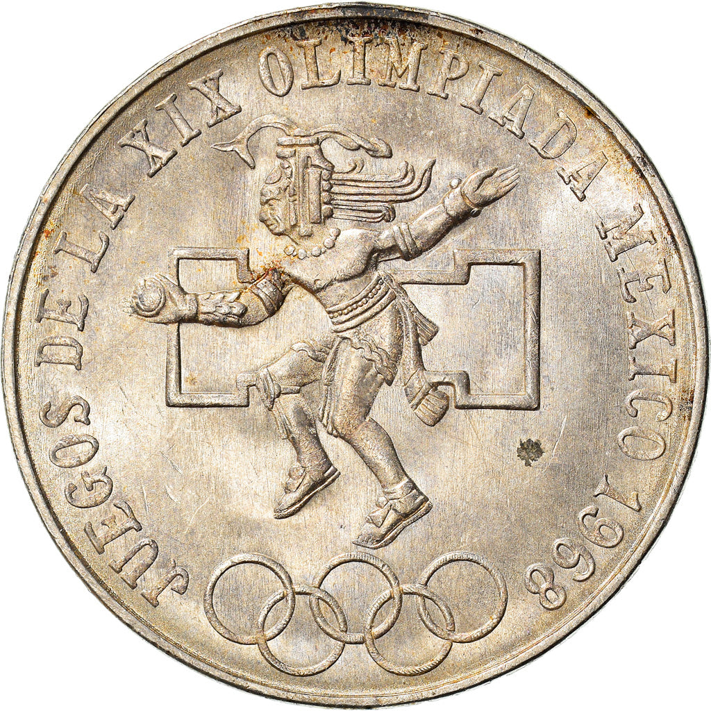 Coin, Mexico, 25 Pesos, 1968, Mexico, MS(60-62), Silver, KM:479.1
