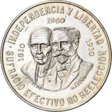 Moeda, México, 10 Pesos, 1960, Mexico City, AU(55-58), Prata, KM:476