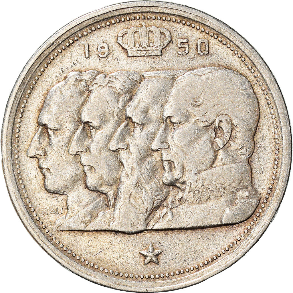 Coin, Belgium, 100 Francs, 100 Frank, 1950, EF(40-45), Silver, KM:138.1
