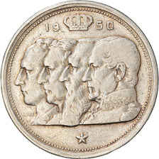 Coin, Belgium, 100 Francs, 100 Frank, 1950, EF(40-45), Silver, KM:138.1