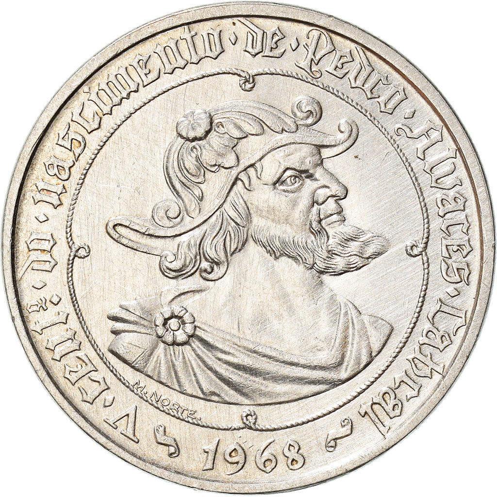 Coin, Portugal, 50 Escudos, 1968, MS(60-62), Silver, KM:593