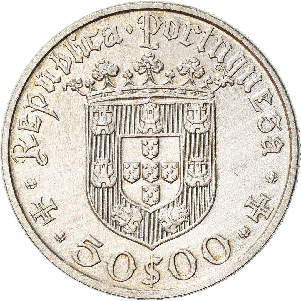 Coin, Portugal, 50 Escudos, 1968, MS(60-62), Silver, KM:593