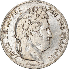 Monnaie, France, Louis-Philippe, 5 Francs, 1842, Strasbourg, TB, Argent