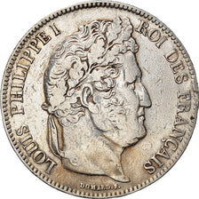 Monnaie, France, Louis-Philippe, 5 Francs, 1834, Rouen, TB+, Argent