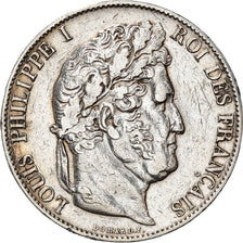 Moneda, Francia, Louis-Philippe, 5 Francs, 1845, Lille, MBC, Plata, KM:749.13