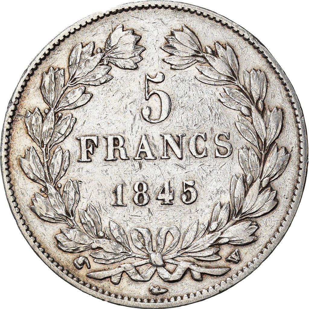 Monnaie, France, Louis-Philippe, 5 Francs, 1845, Lille, TTB, Argent
