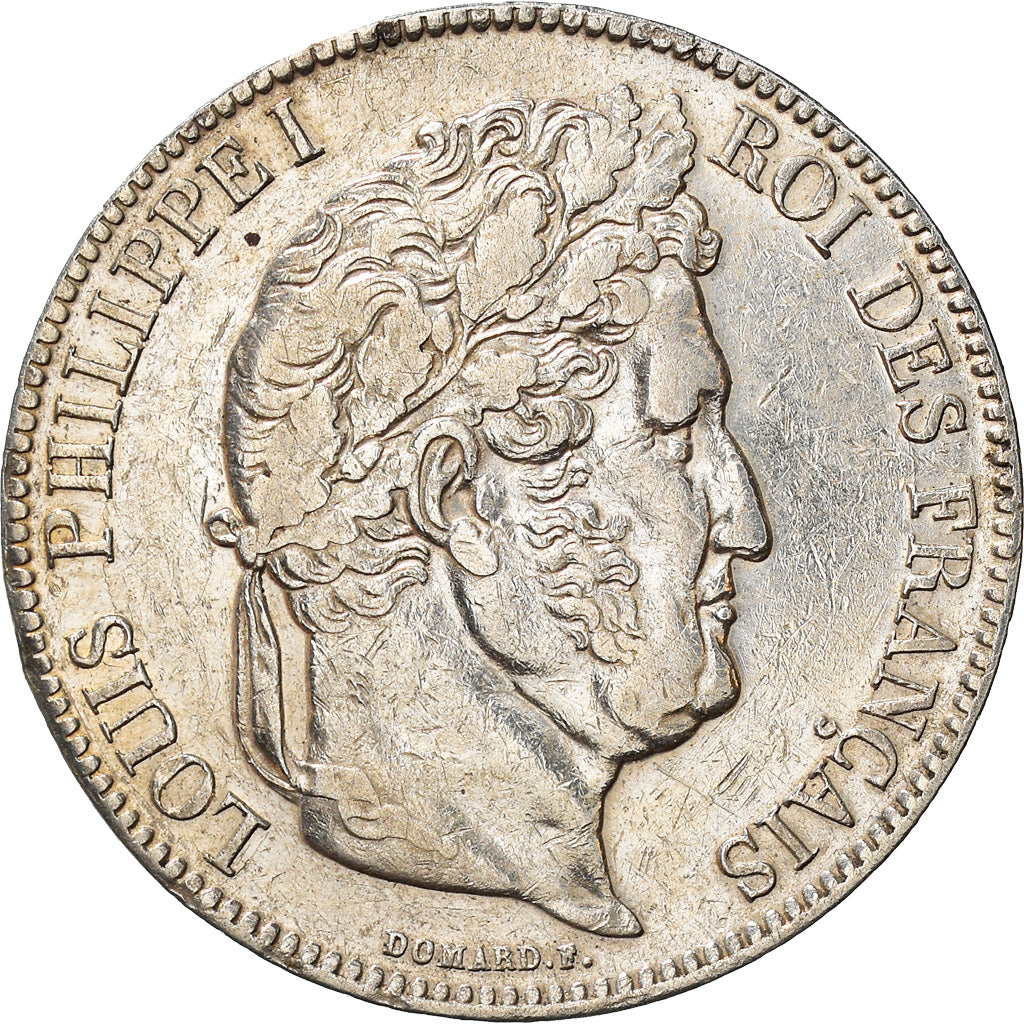 Moneda, Francia, Louis-Philippe, 5 Francs, 1837, Lille, MBC, Plata, KM:749.13