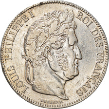 Moneda, Francia, Louis-Philippe, 5 Francs, 1837, Lille, MBC, Plata, KM:749.13