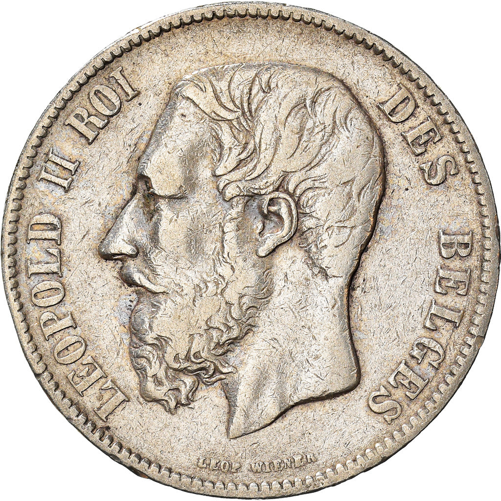 Coin, Belgium, Leopold II, 5 Francs, 5 Frank, 1872, VF(30-35), Silver, KM:24