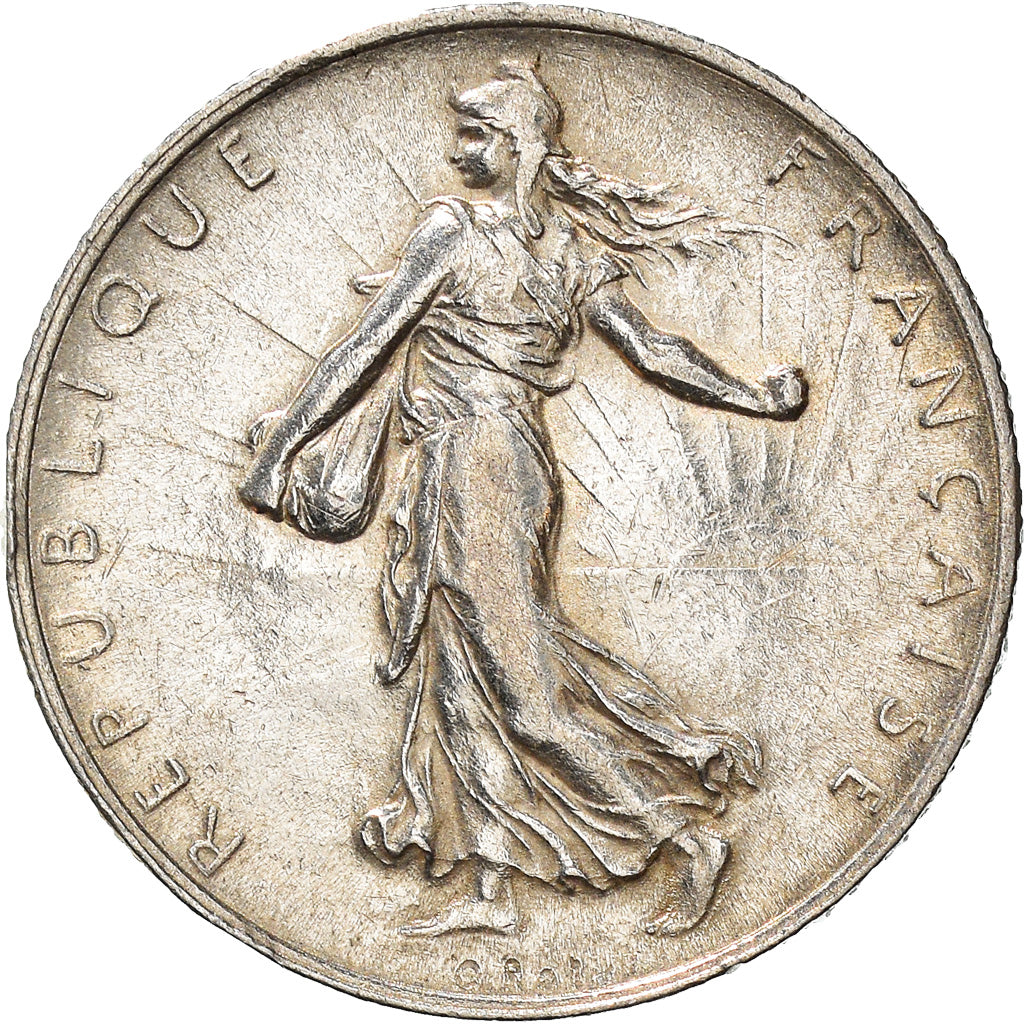 Coin, France, Semeuse, 2 Francs, 1916, Paris, AU(50-53), Silver, KM:845.1