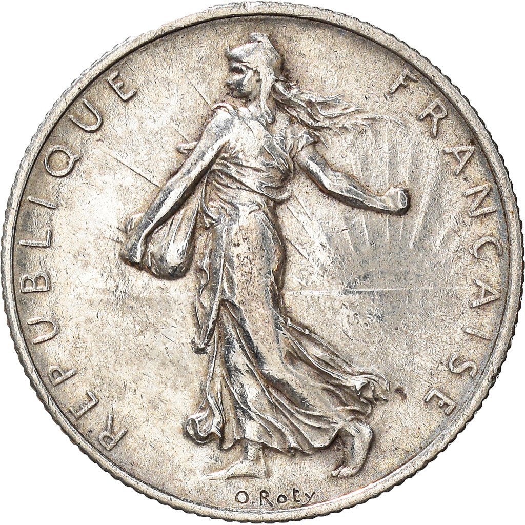 Coin, France, Semeuse, 2 Francs, 1917, Paris, AU(50-53), Silver, KM:845.1