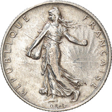 Coin, France, Semeuse, 2 Francs, 1917, Paris, AU(50-53), Silver, KM:845.1