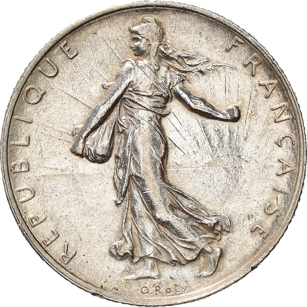 Coin, France, Semeuse, 2 Francs, 1918, Paris, AU(50-53), Silver, KM:845.1