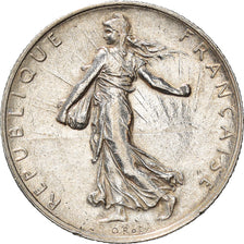Coin, France, Semeuse, 2 Francs, 1918, Paris, AU(50-53), Silver, KM:845.1