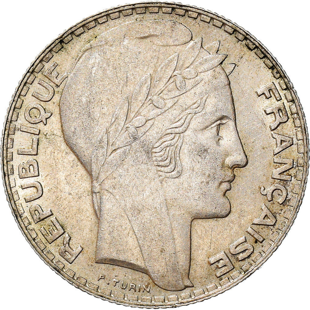 Coin, France, Turin, 10 Francs, 1939, Paris, EF(40-45), Silver, KM:878