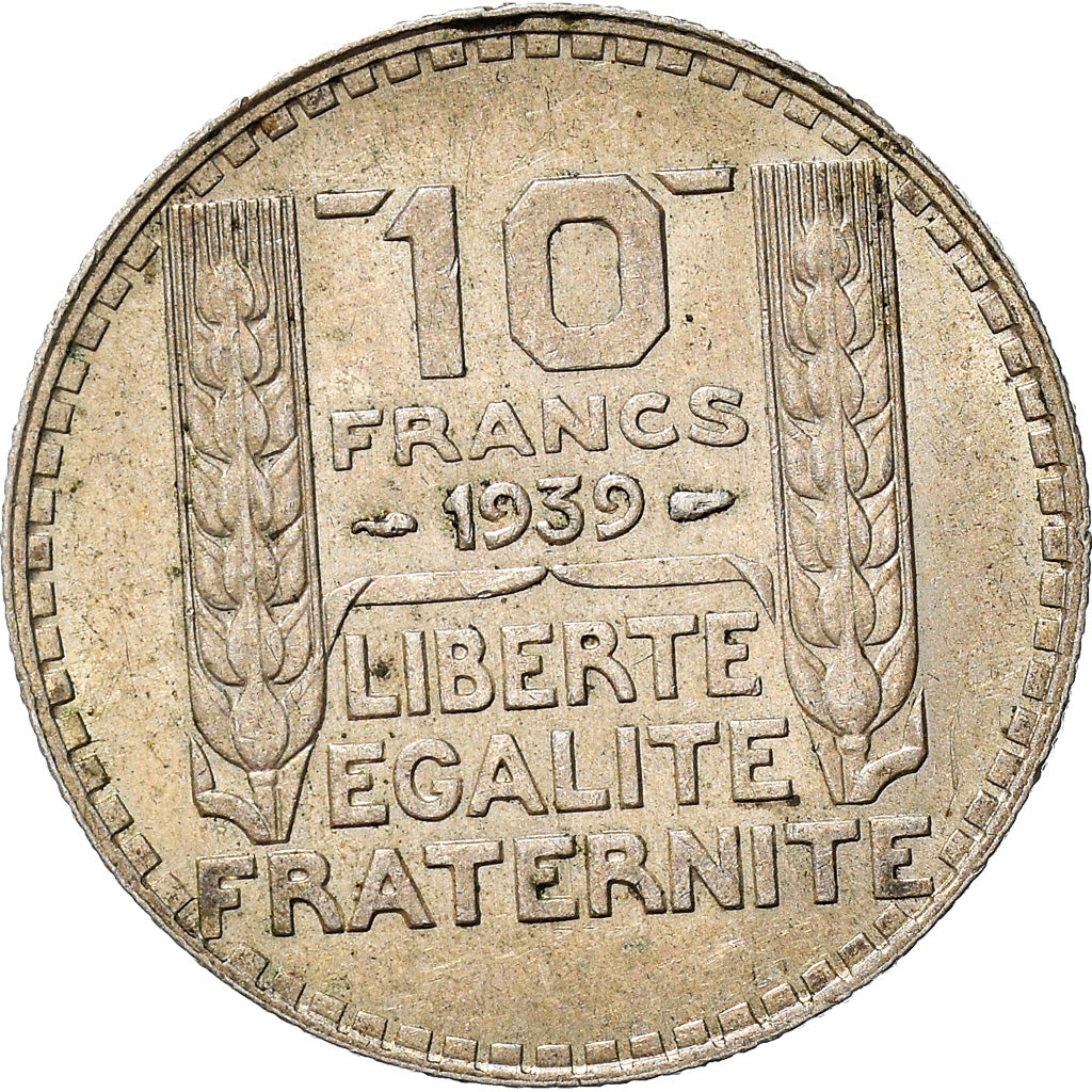 Coin, France, Turin, 10 Francs, 1939, Paris, EF(40-45), Silver, KM:878