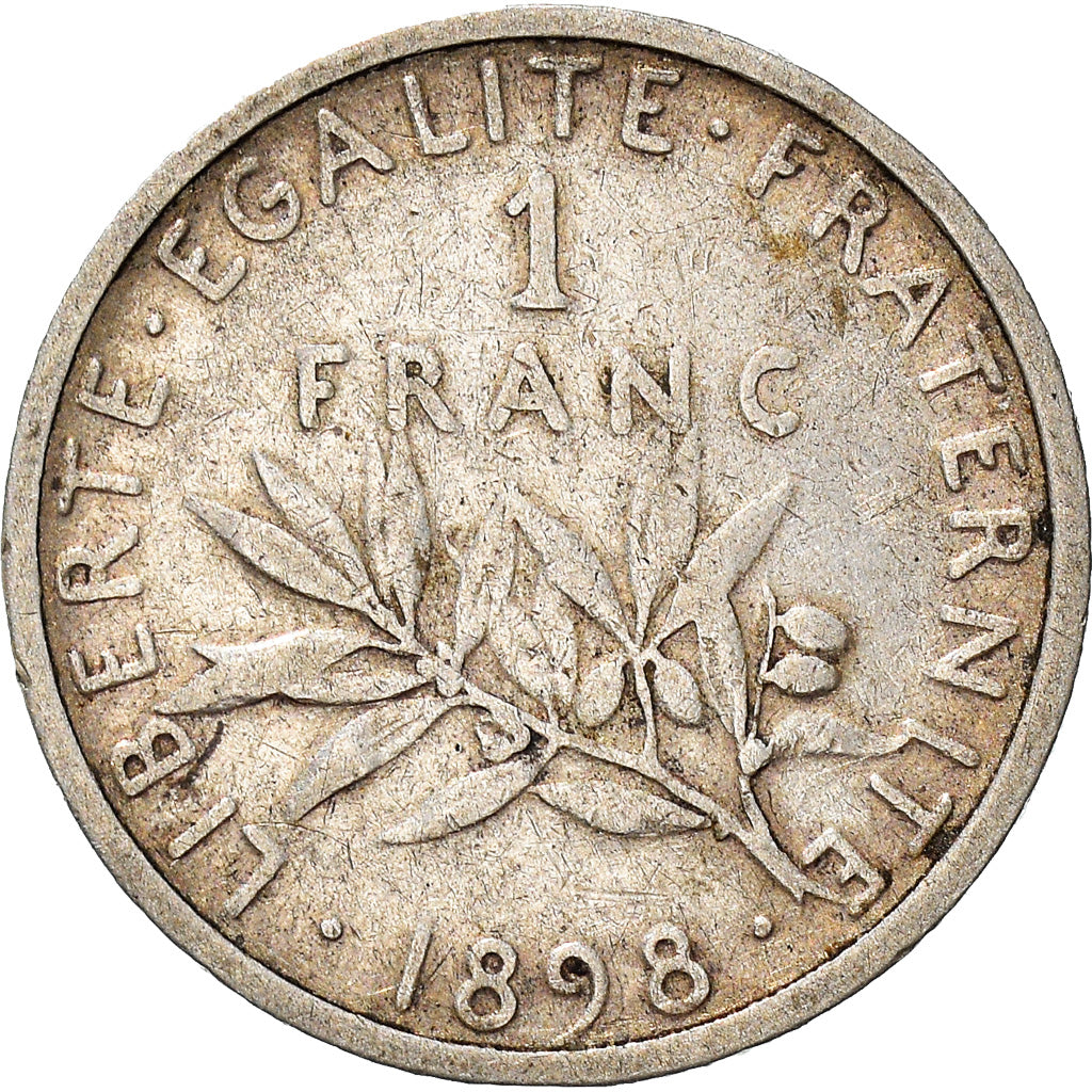 Münze, Frankreich, Semeuse, Franc, 1898, Paris, S, Silber, KM:844.1