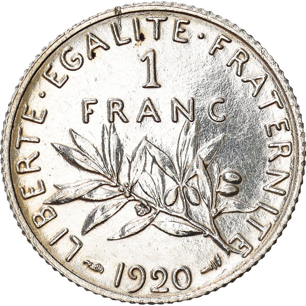Monnaie, France, Semeuse, Franc, 1920, Paris, SUP, Argent, Gadoury:467, KM:844.1