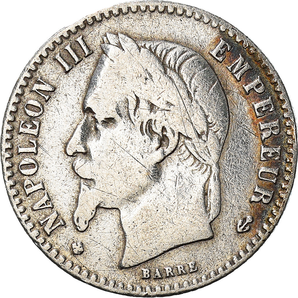 Coin, France, Napoléon III, 50 Centimes, 1866, Strasbourg, VF(20-25), Silver
