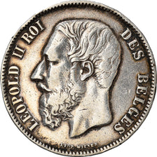 Monnaie, Belgique, Leopold II, 5 Francs, 5 Frank, 1871, TB+, Argent, KM:24