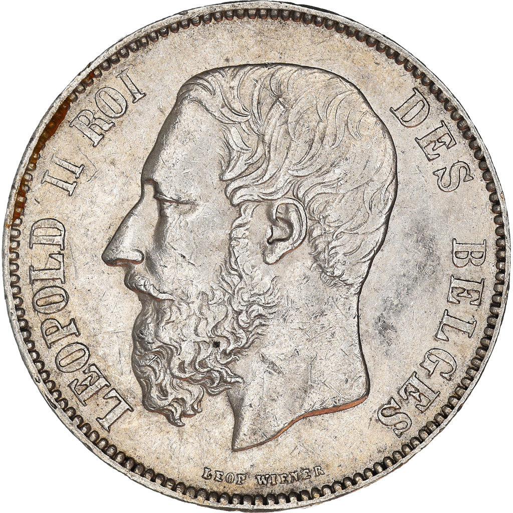 Monnaie, Belgique, Leopold II, 5 Francs, 5 Frank, 1873, TTB+, Argent, KM:24