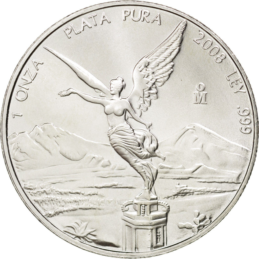 Monnaie, Mexique, Onza, Troy Ounce of Silver, 2008, FDC, Argent, KM:639