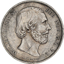 Coin, Netherlands, William III, 2-1/2 Gulden, 1872, EF(40-45), Silver, KM:82