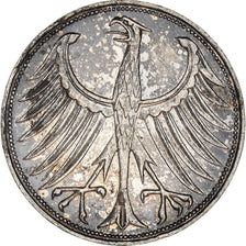 Coin, GERMANY - FEDERAL REPUBLIC, 5 Mark, 1951, Stuttgart, EF(40-45), Silver