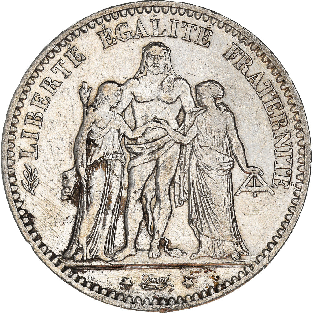 Moneda, Francia, Hercule, 5 Francs, 1874, Bordeaux, MBC, Plata, KM:820.2