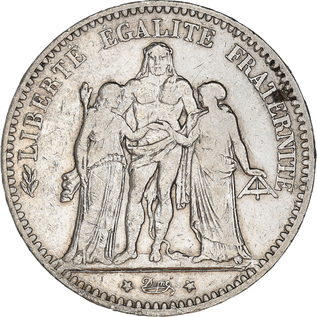 Coin, France, Hercule, 5 Francs, 1875, Paris, VF(30-35), Silver, KM:820.1