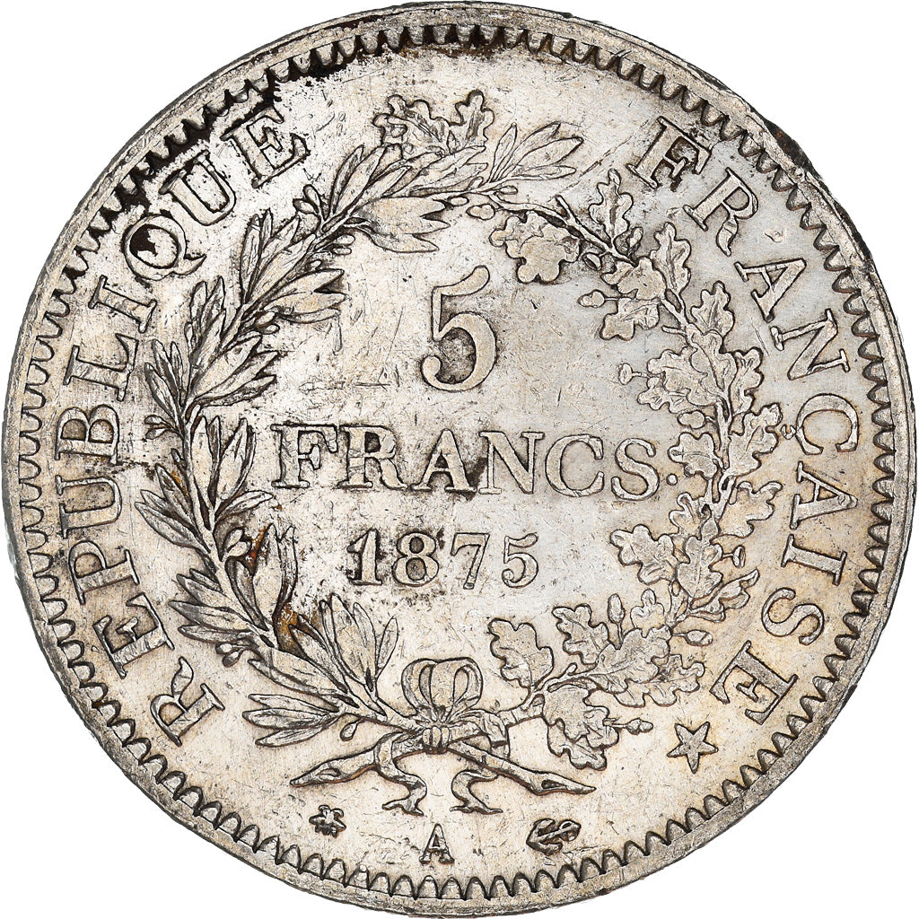 Münze, Frankreich, Hercule, 5 Francs, 1875, Paris, SS, Silber, KM:820.1