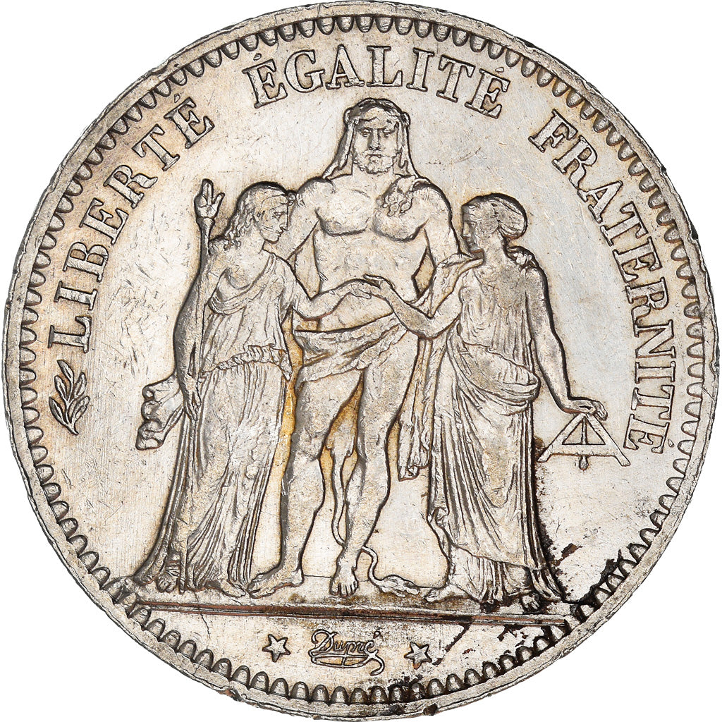 Coin, France, Hercule, 5 Francs, 1876, Paris, AU(50-53), Silver, KM:820.1