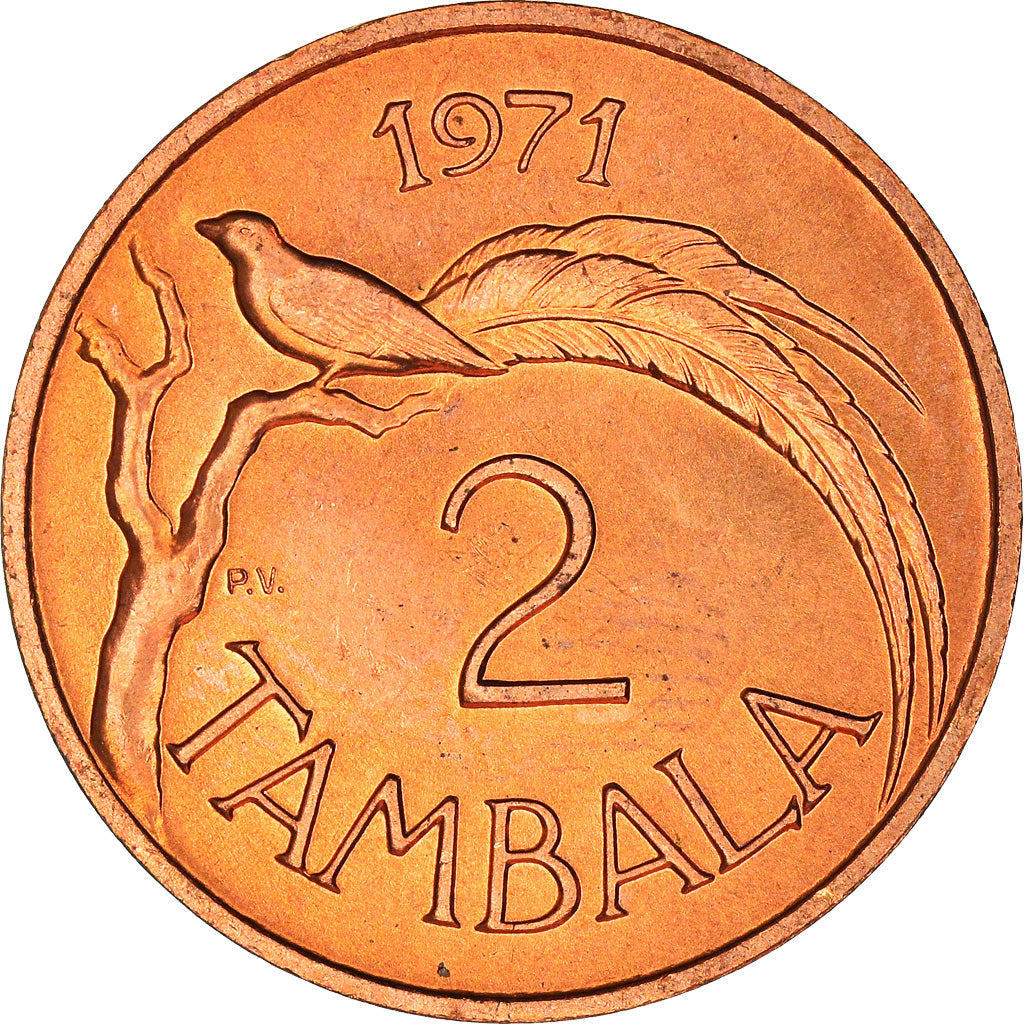Coin, Malawi, 2 Tambala, 1971, AU(55-58), Bronze, KM:8.1
