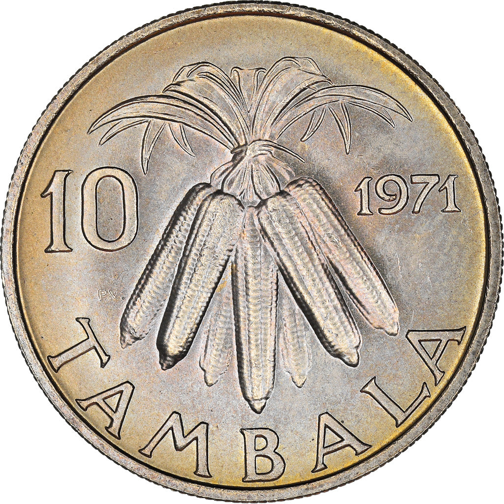 Coin, Malawi, 10 Tambala, 1971, AU(55-58), Copper-nickel, KM:10.1