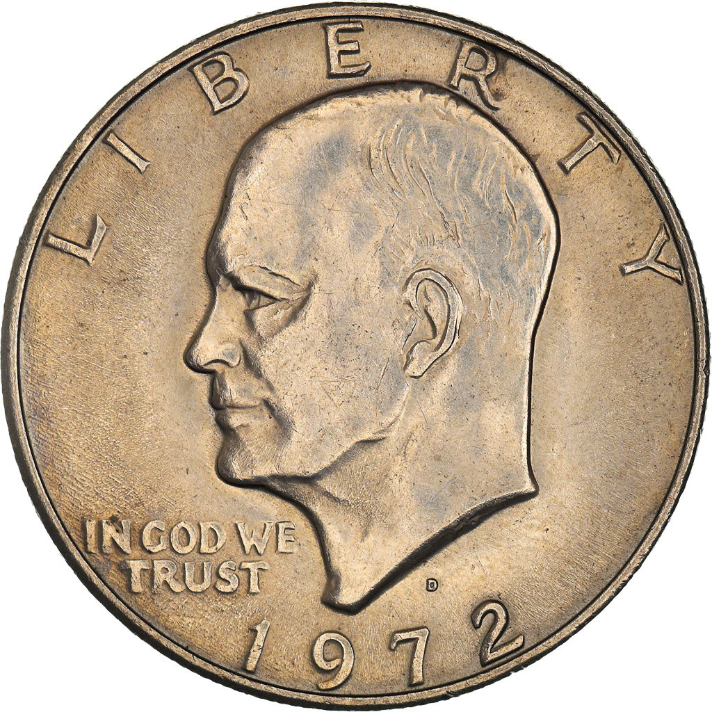 Coin, United States, Eisenhower Dollar, 1972, Denver, AU(55-58)