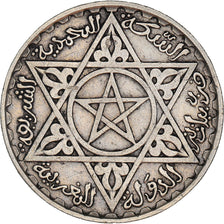 Coin, Morocco, Mohammed V, 200 Francs, AH 1372/1953, Paris, EF(40-45), Silver