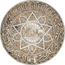 Coin, Morocco, Mohammed V, 5 Francs, AH 1371/1952, Paris, AU(50-53), Silver