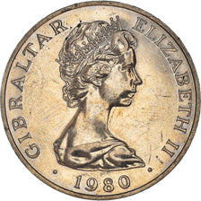 Coin, Gibraltar, Elizabeth II, Crown, 1980, British Royal Mint, AU(55-58)
