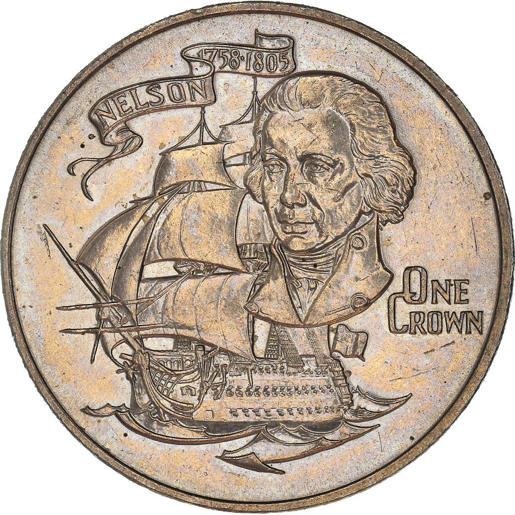 Coin, Gibraltar, Elizabeth II, Crown, 1980, British Royal Mint, AU(55-58)