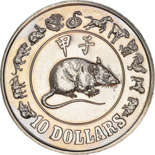 Coin, Singapore, Année du Rat, 10 Dollars, 1984, MS(60-62), Nickel, KM:33
