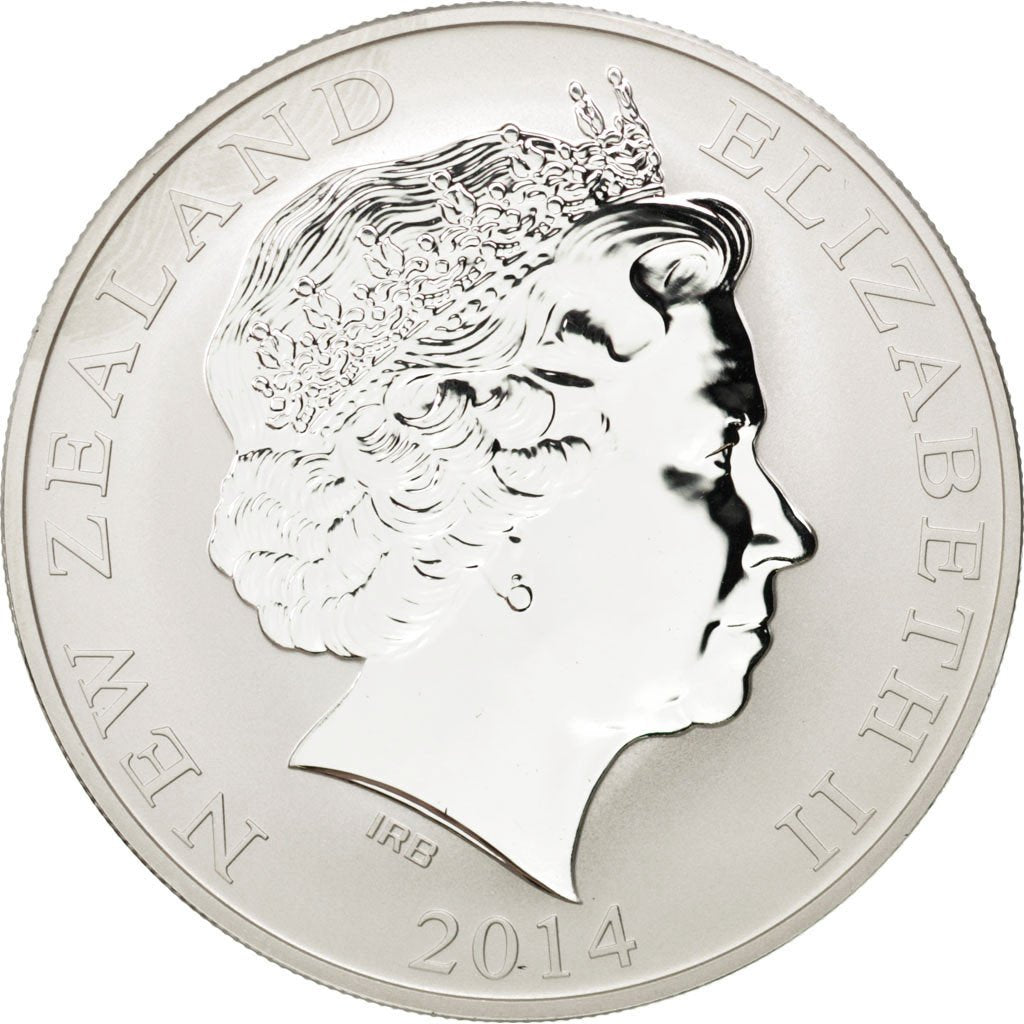 New Zealand, 1 Dollar, 2014, KM #New, MS(65-70), Silver, 31.20