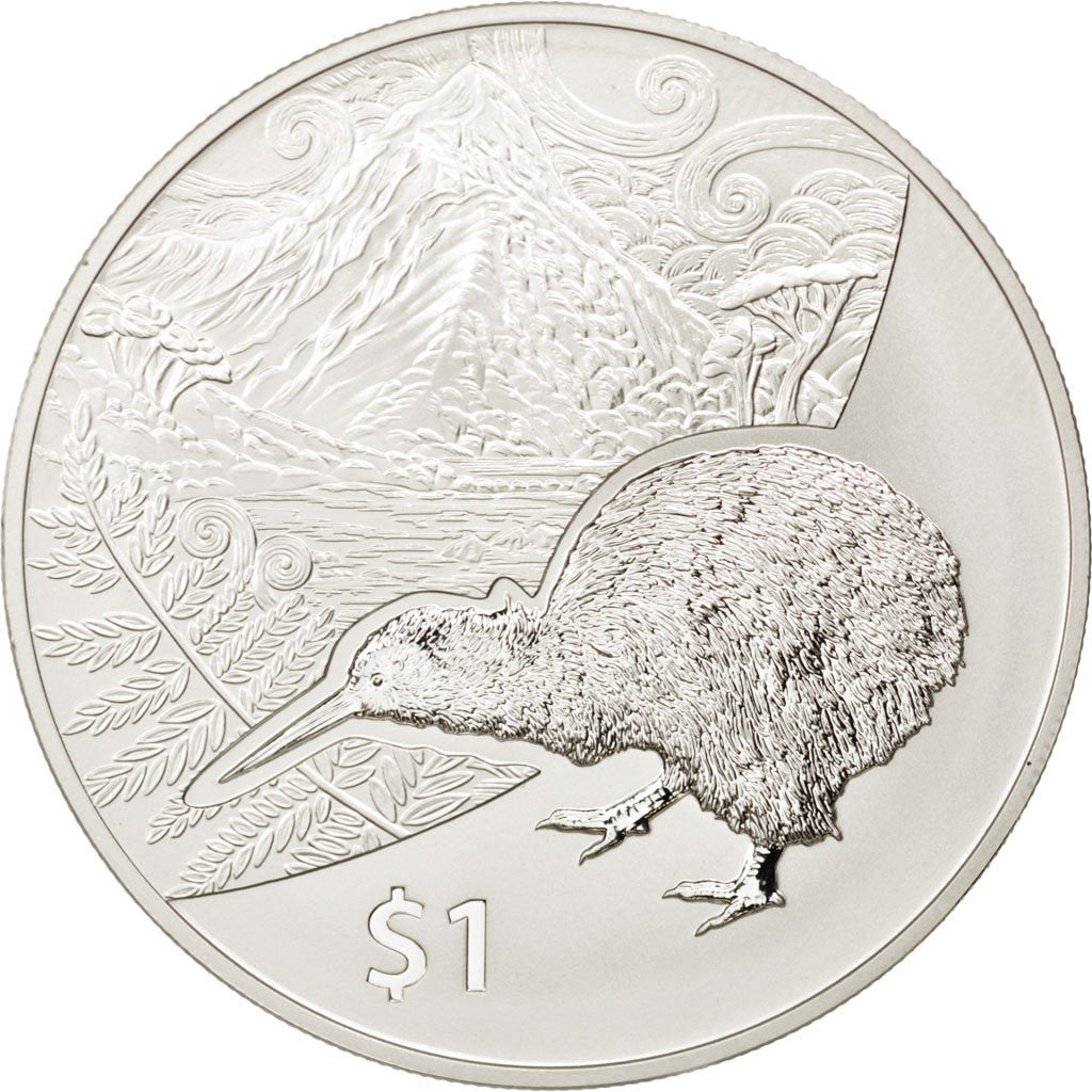 New Zealand, 1 Dollar, 2014, KM #New, MS(65-70), Silver, 31.20